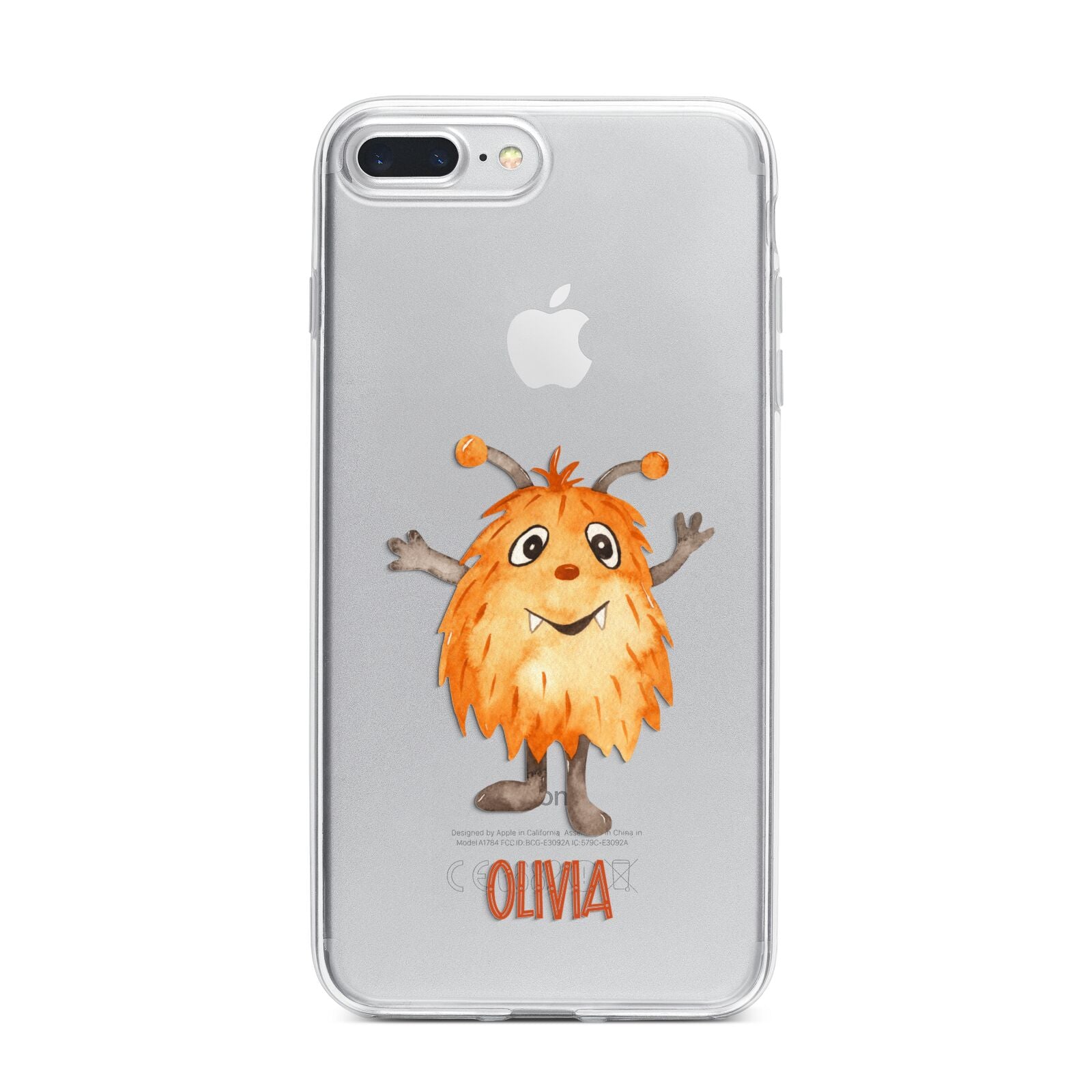 Hairy Halloween Monster iPhone 7 Plus Bumper Case on Silver iPhone