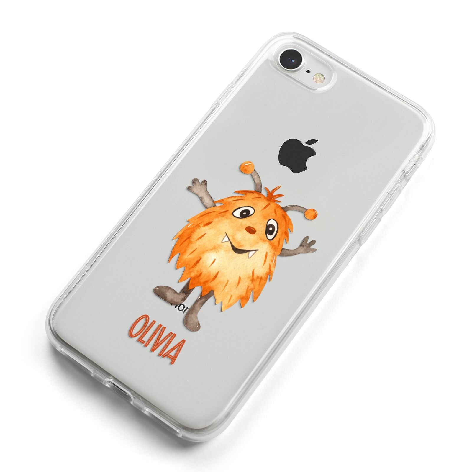 Hairy Halloween Monster iPhone 8 Bumper Case on Silver iPhone Alternative Image