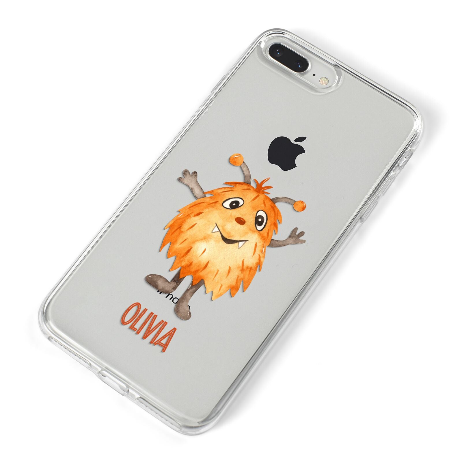 Hairy Halloween Monster iPhone 8 Plus Bumper Case on Silver iPhone Alternative Image