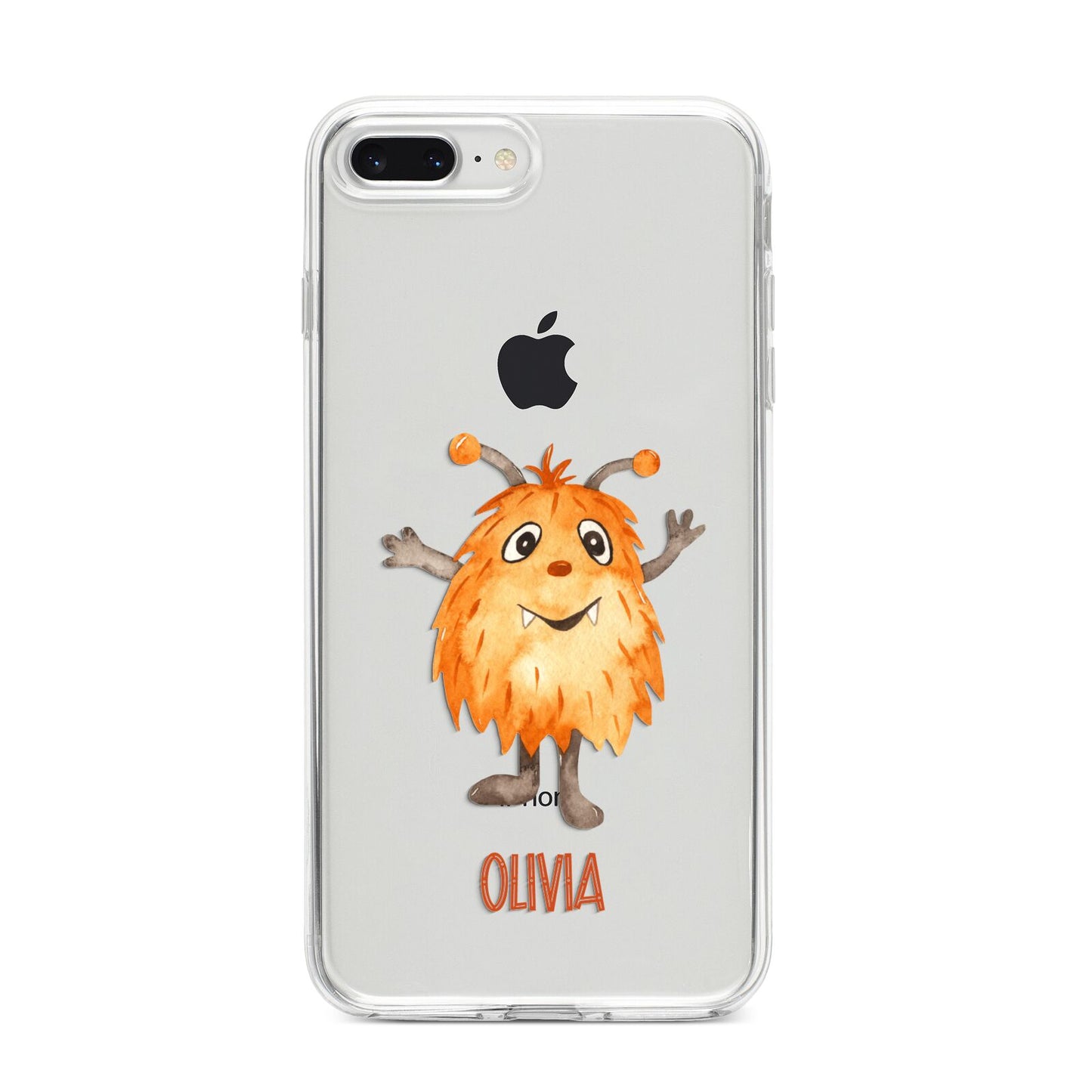 Hairy Halloween Monster iPhone 8 Plus Bumper Case on Silver iPhone