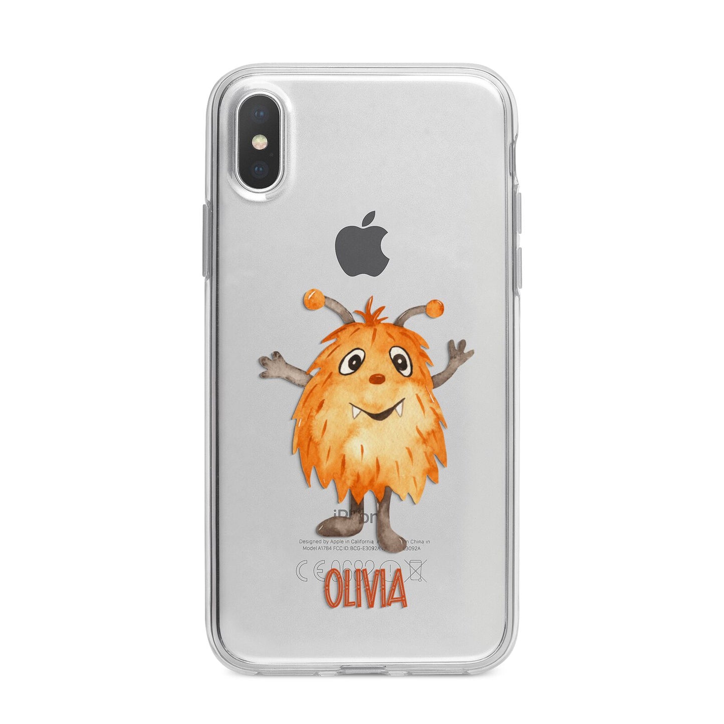 Hairy Halloween Monster iPhone X Bumper Case on Silver iPhone Alternative Image 1