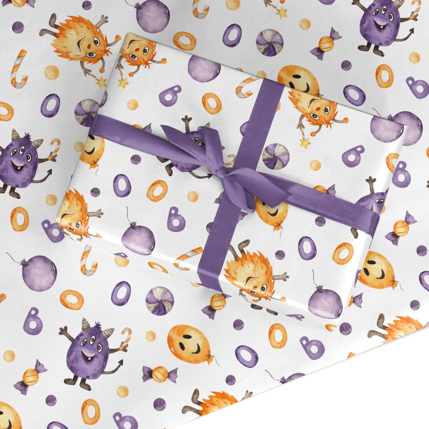 Hairy Monster Boo Custom Wrapping Paper
