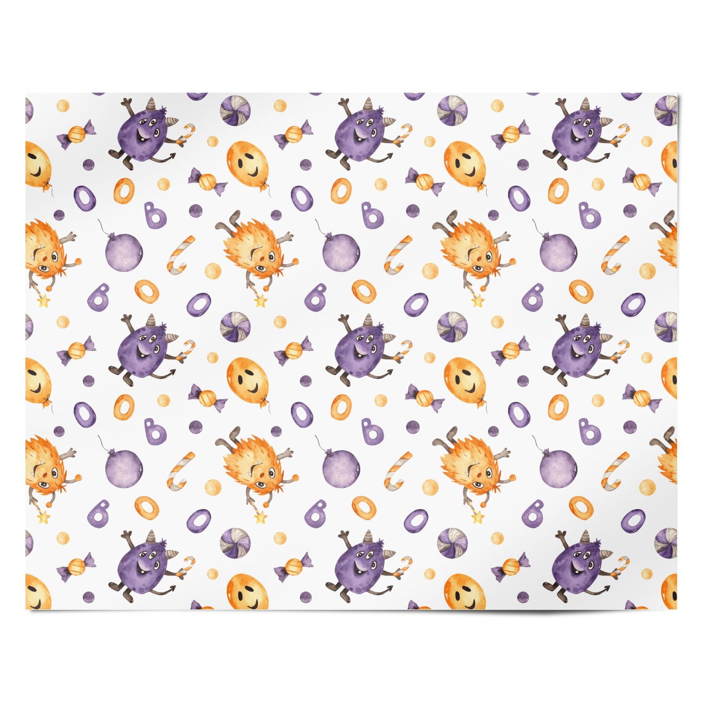 Hairy Monster Boo Personalised Wrapping Paper Alternative