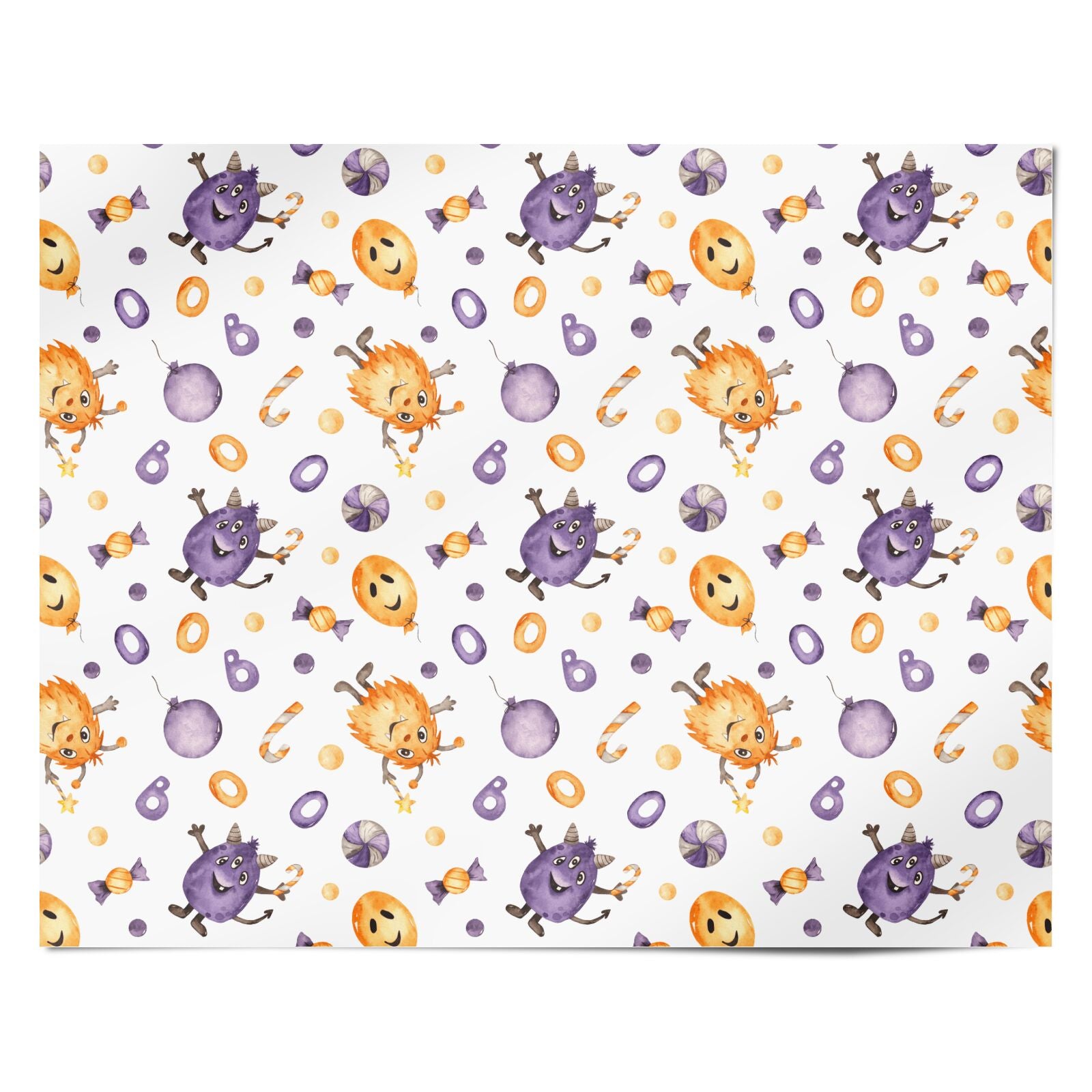 Hairy Monster Boo Personalised Wrapping Paper Alternative