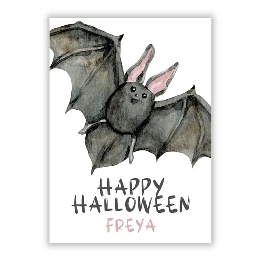 Halloween Bat A5 Flat Greetings Card