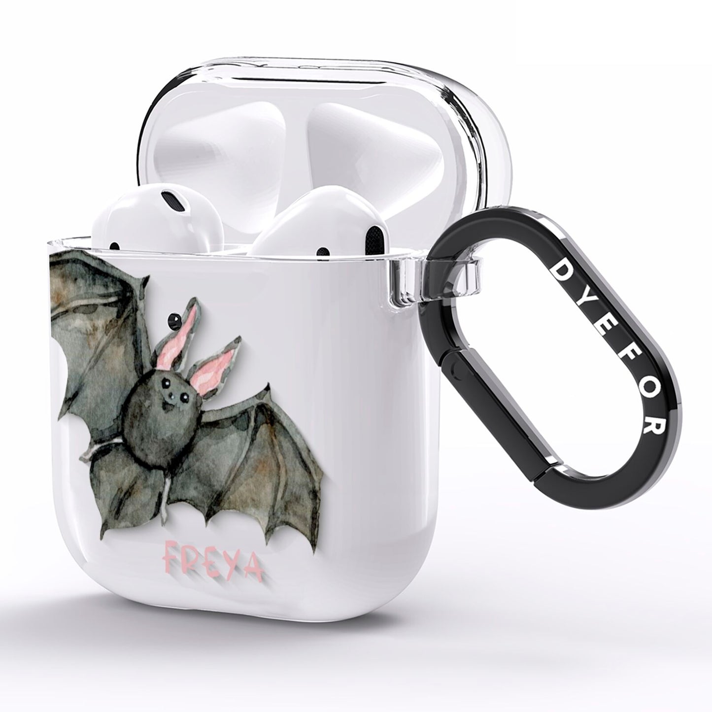 Halloween Bat AirPods Clear Case Side Image