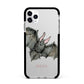 Halloween Bat Apple iPhone 11 Pro Max in Silver with Black Impact Case