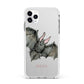 Halloween Bat Apple iPhone 11 Pro Max in Silver with White Impact Case