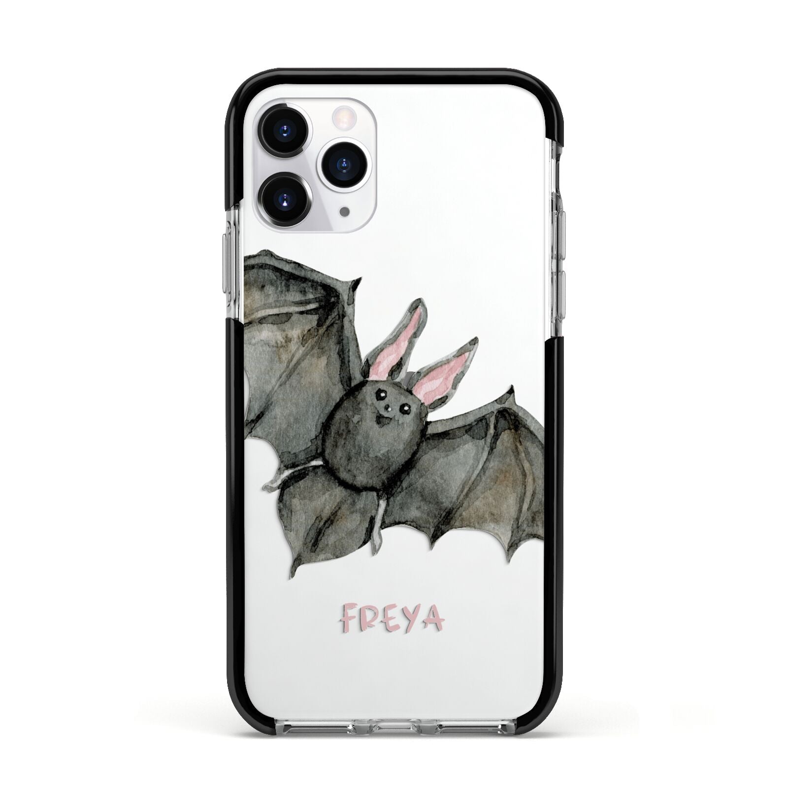 Halloween Bat Apple iPhone 11 Pro in Silver with Black Impact Case