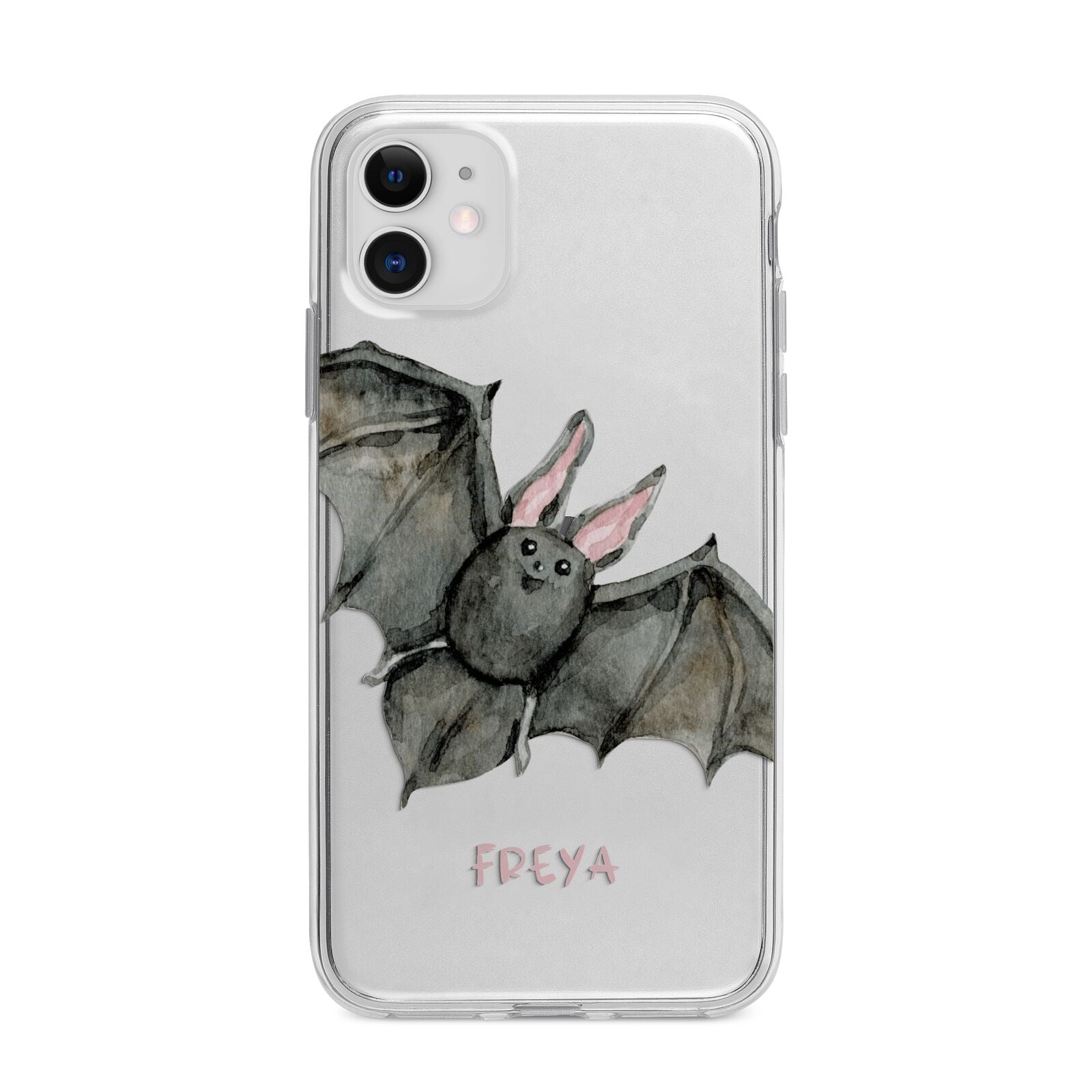 Halloween Bat Apple iPhone 11 in White with Bumper Case