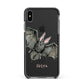 Halloween Bat Apple iPhone Xs Max Impact Case Black Edge on Black Phone