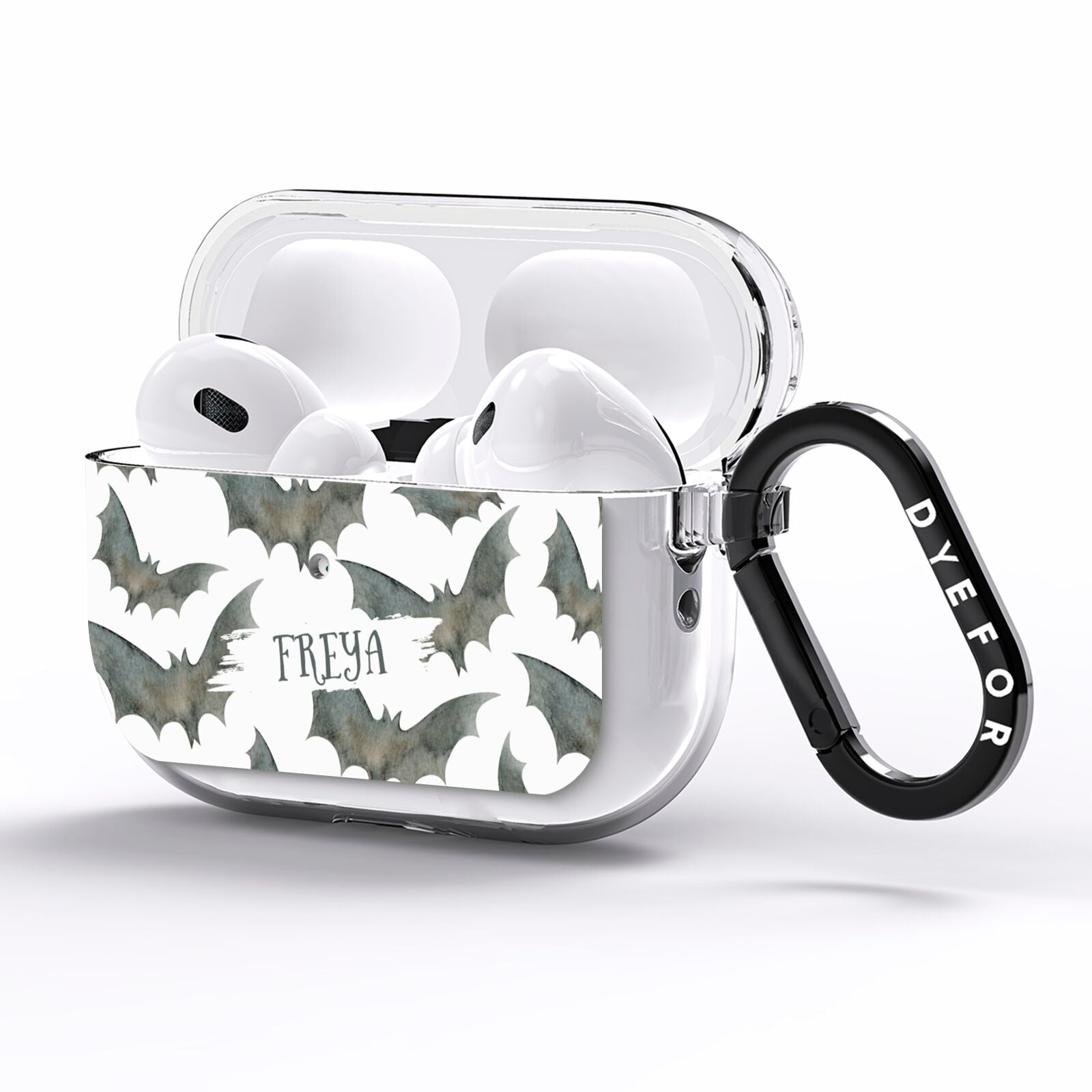 Halloween Bat Cloud AirPods Pro Clear Case Side Image