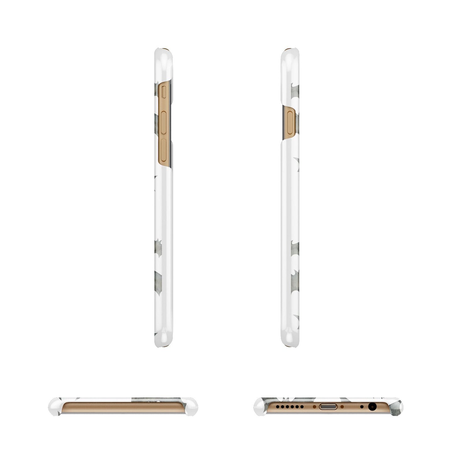 Halloween Bat Cloud Apple iPhone 6 3D Wrap Snap Case Angled Images