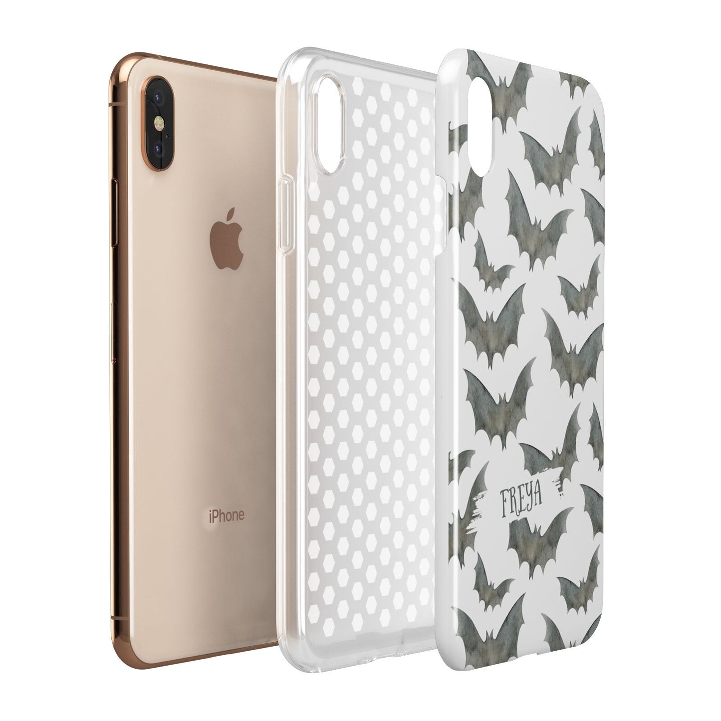 Halloween Bat Cloud Apple iPhone Xs Max 3D Tough Case Expanded View