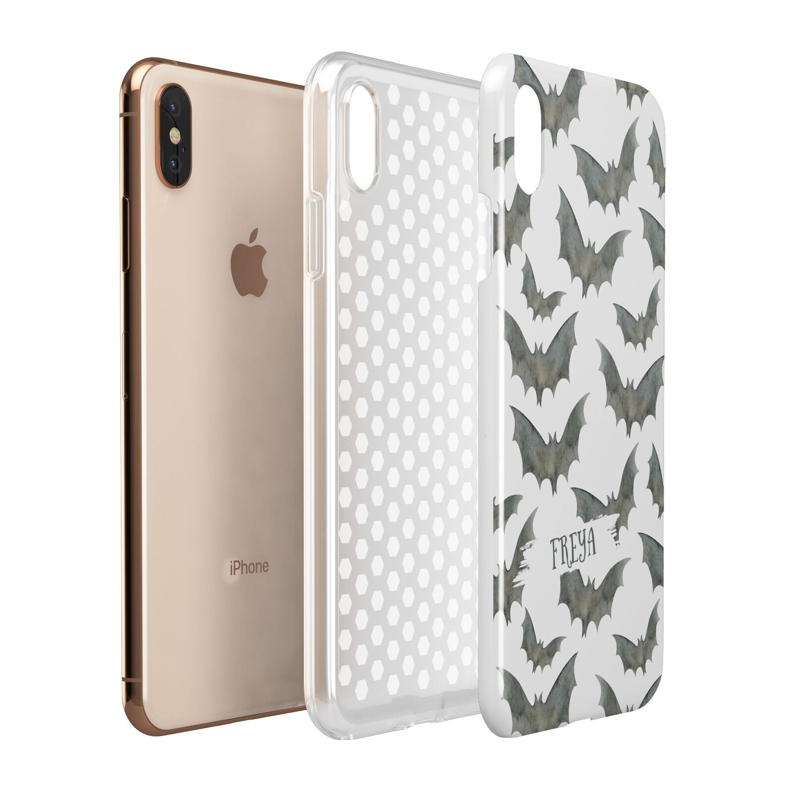 Halloween Bat Cloud Apple iPhone Xs Max 3D Tough Case Expanded View