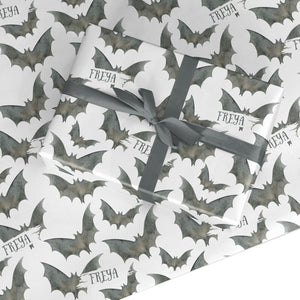 Halloween Bat Cloud Wrapping Paper