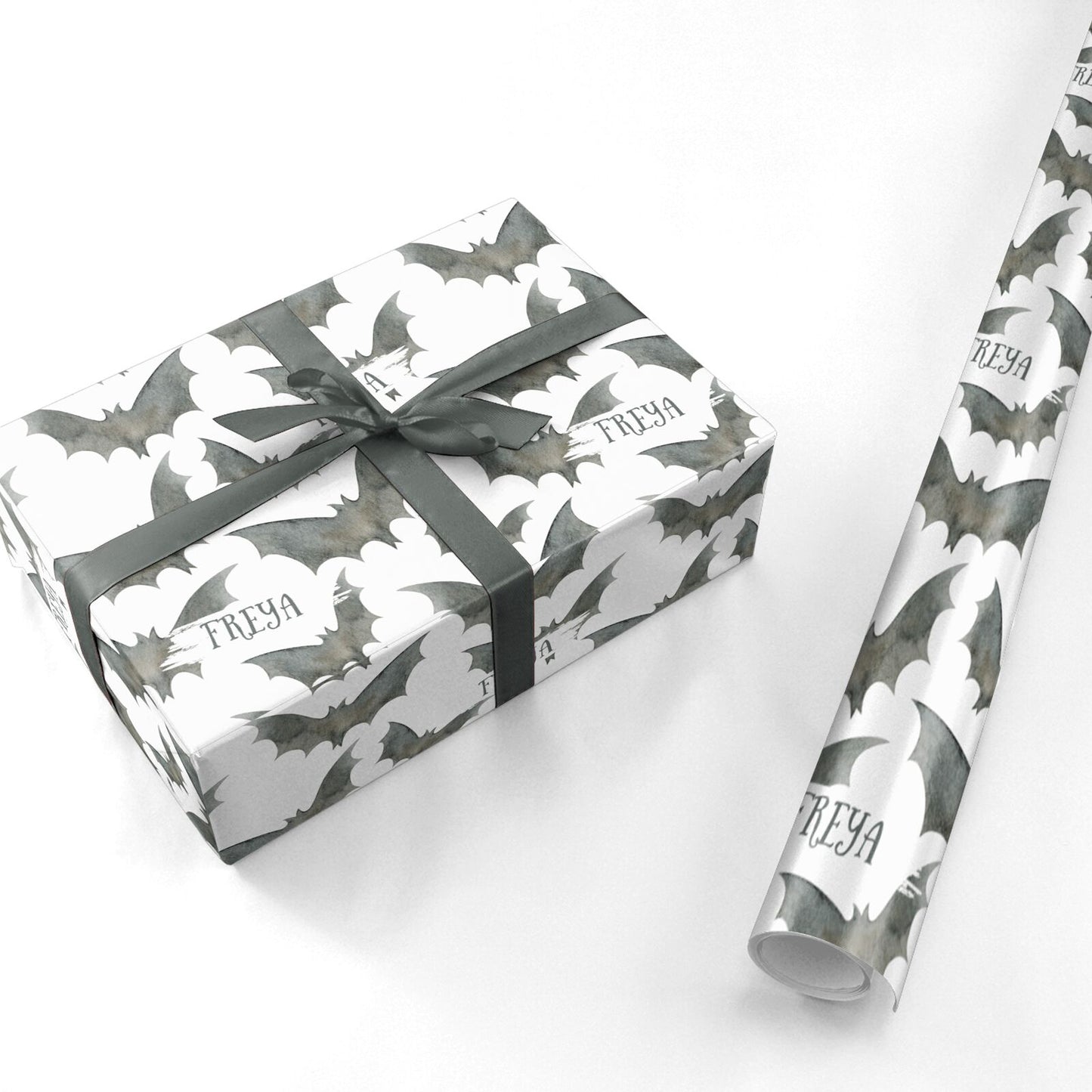 Halloween Bat Cloud Personalised Wrapping Paper