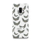 Halloween Bat Cloud Samsung Galaxy S9 Plus Case on Silver phone