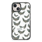 Halloween Bat Cloud iPhone 13 Black Impact Case on Silver phone