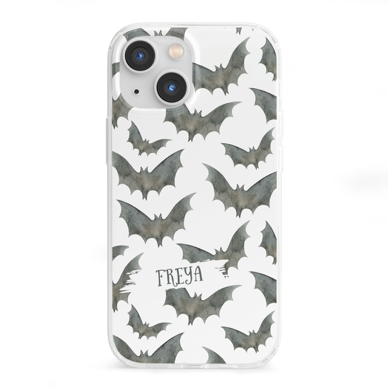 Halloween Bat Cloud iPhone 13 Mini Clear Bumper Case