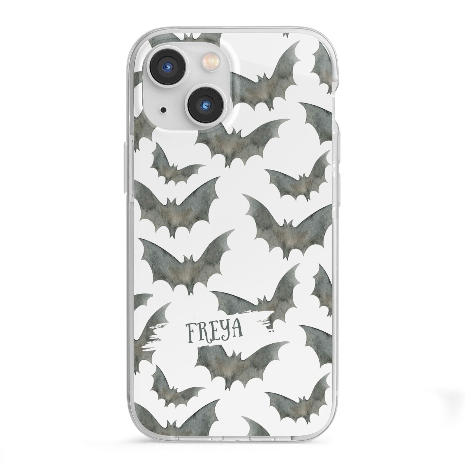 Halloween Bat Cloud iPhone 13 Mini TPU Impact Case with White Edges