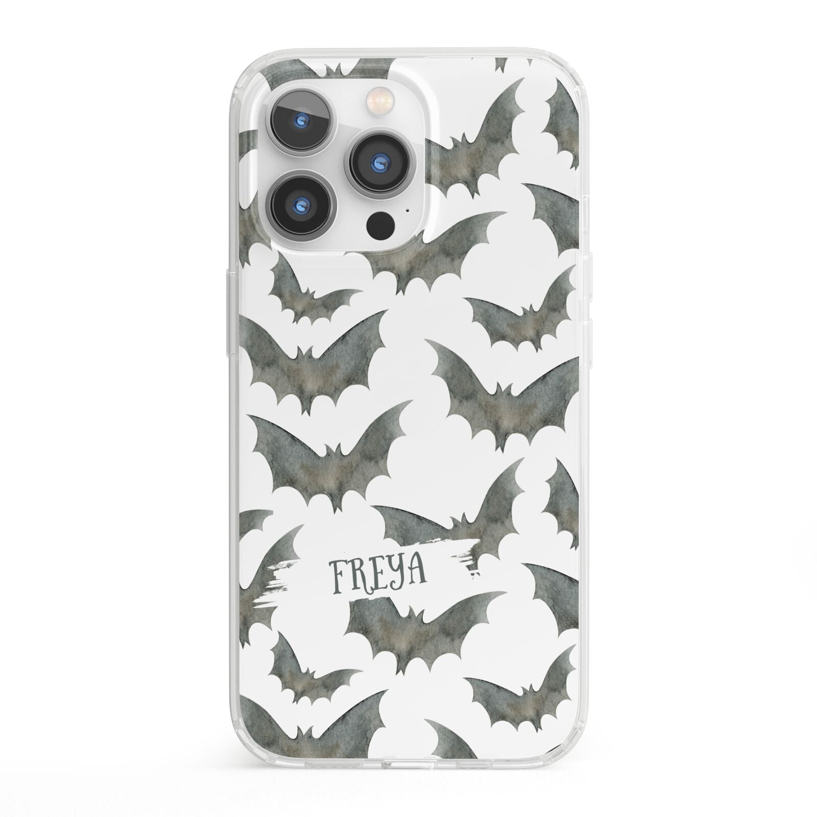 Halloween Bat Cloud iPhone 13 Pro Clear Bumper Case