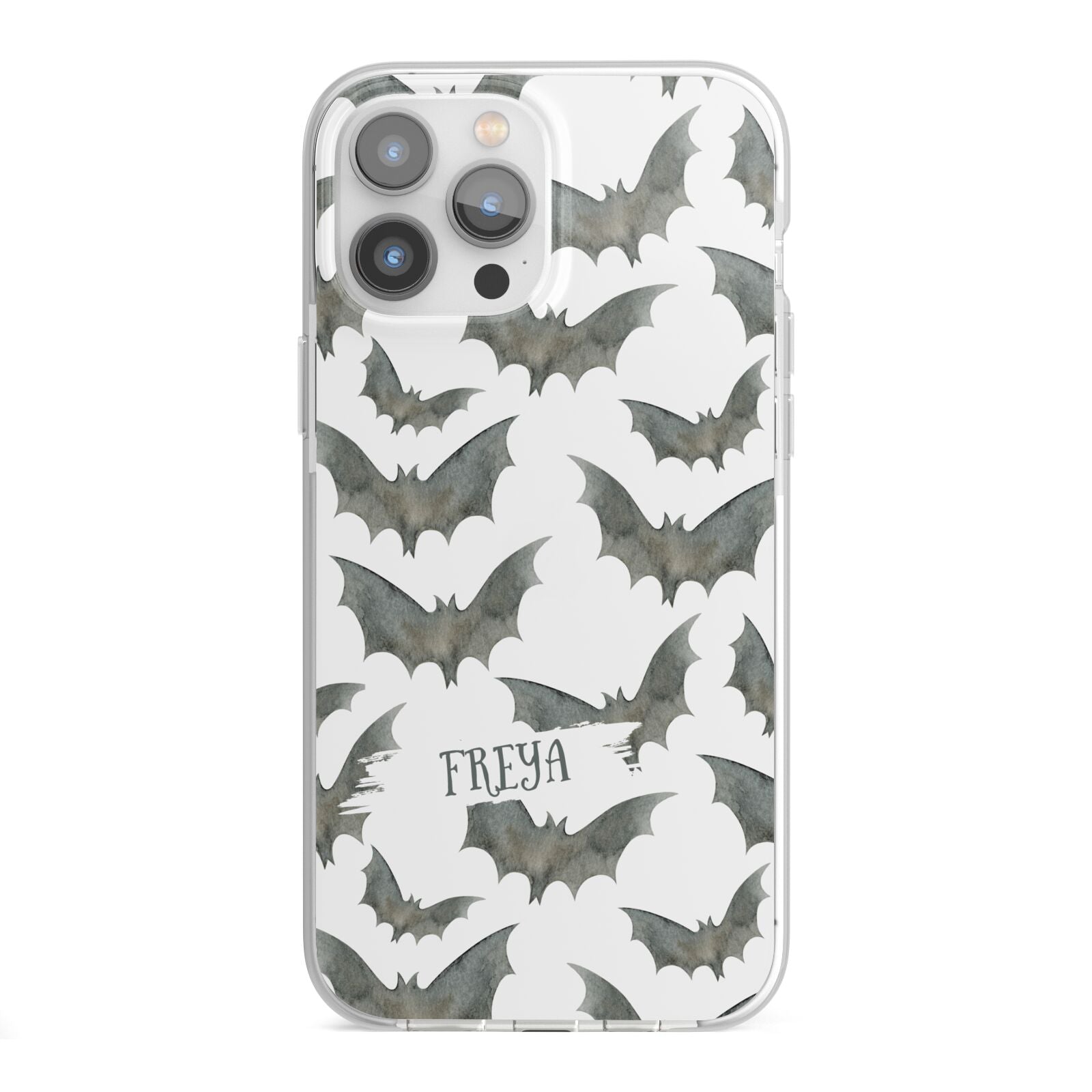 Halloween Bat Cloud iPhone 13 Pro Max TPU Impact Case with White Edges