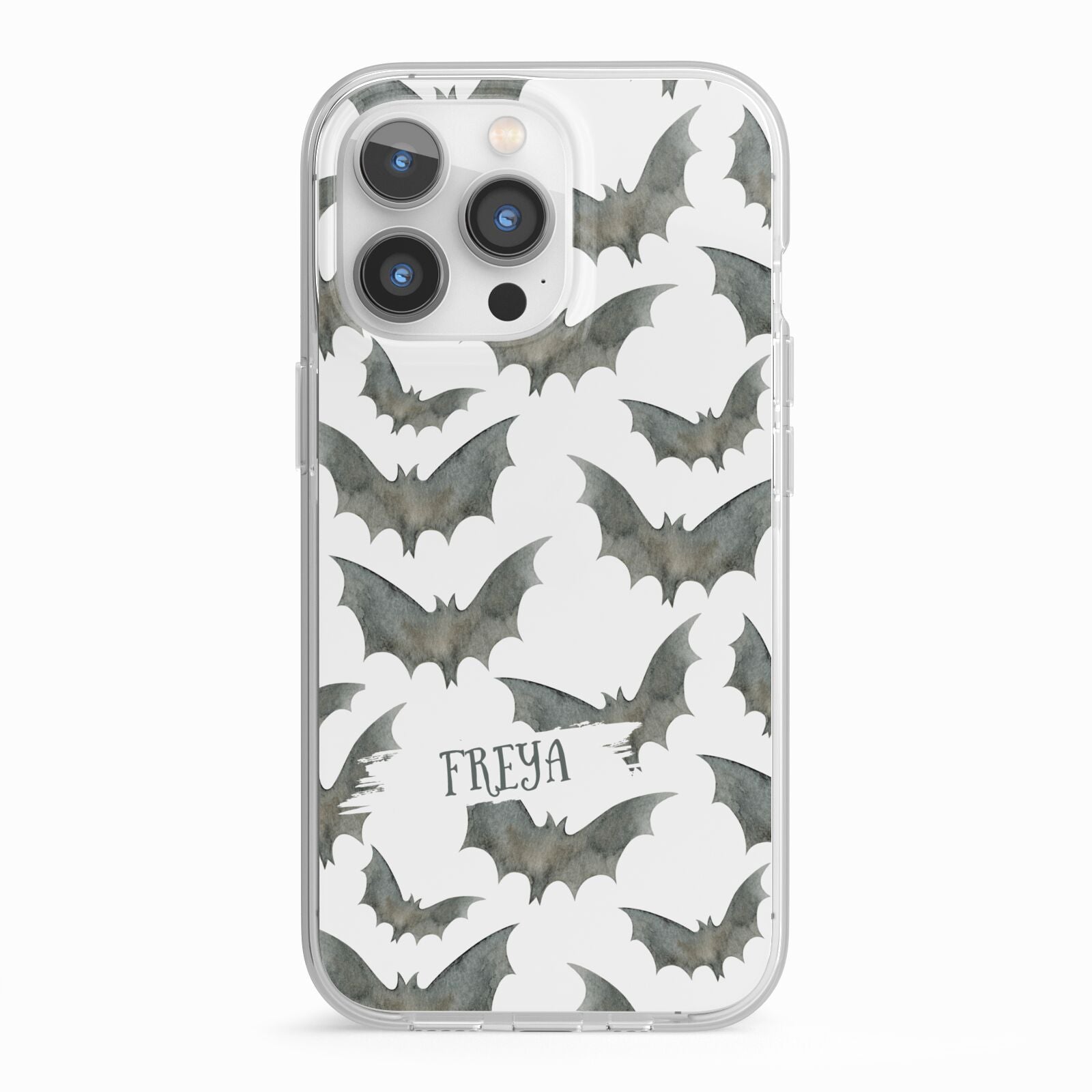 Halloween Bat Cloud iPhone 13 Pro TPU Impact Case with White Edges