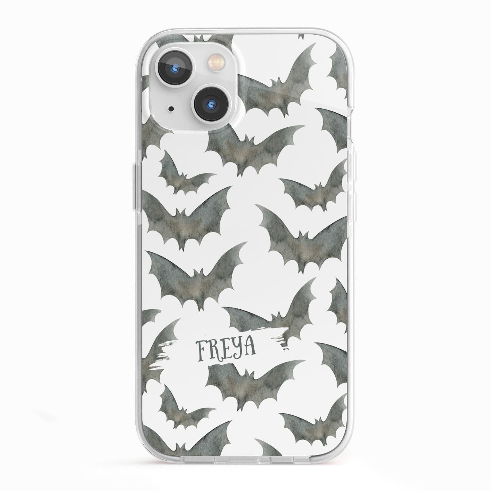 Halloween Bat Cloud iPhone 13 TPU Impact Case with White Edges