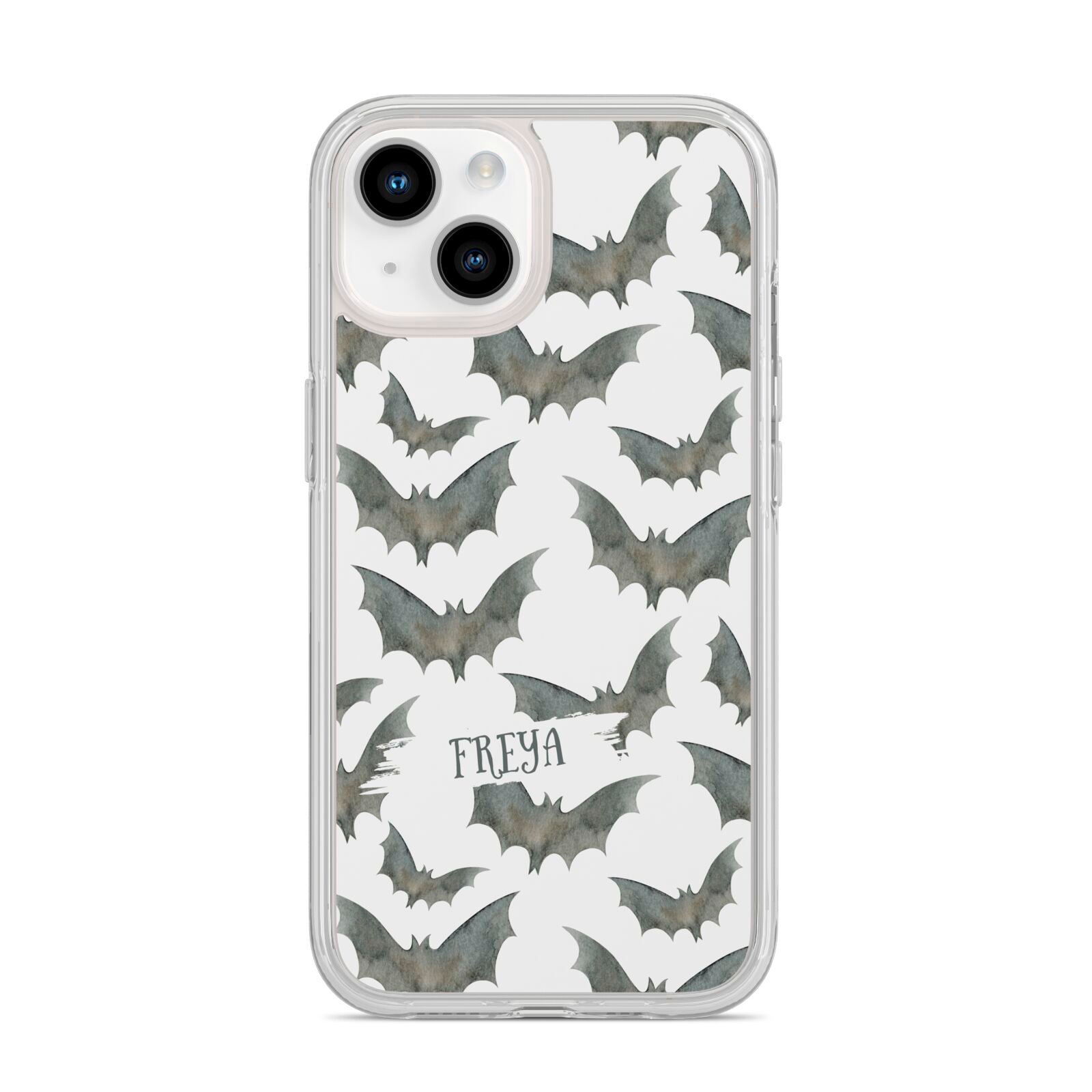 Halloween Bat Cloud iPhone 14 Clear Tough Case Starlight