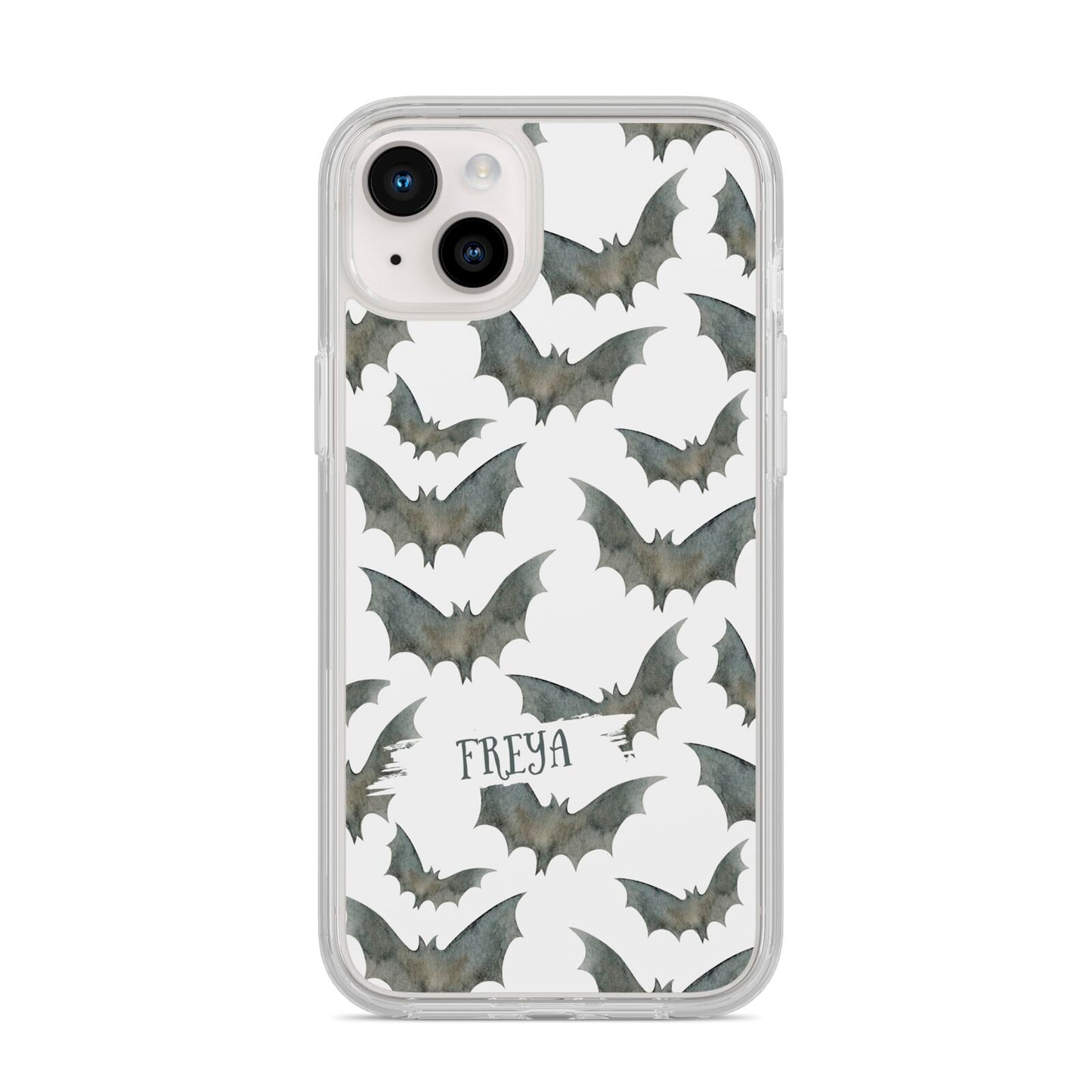 Halloween Bat Cloud iPhone 14 Plus Clear Tough Case Starlight