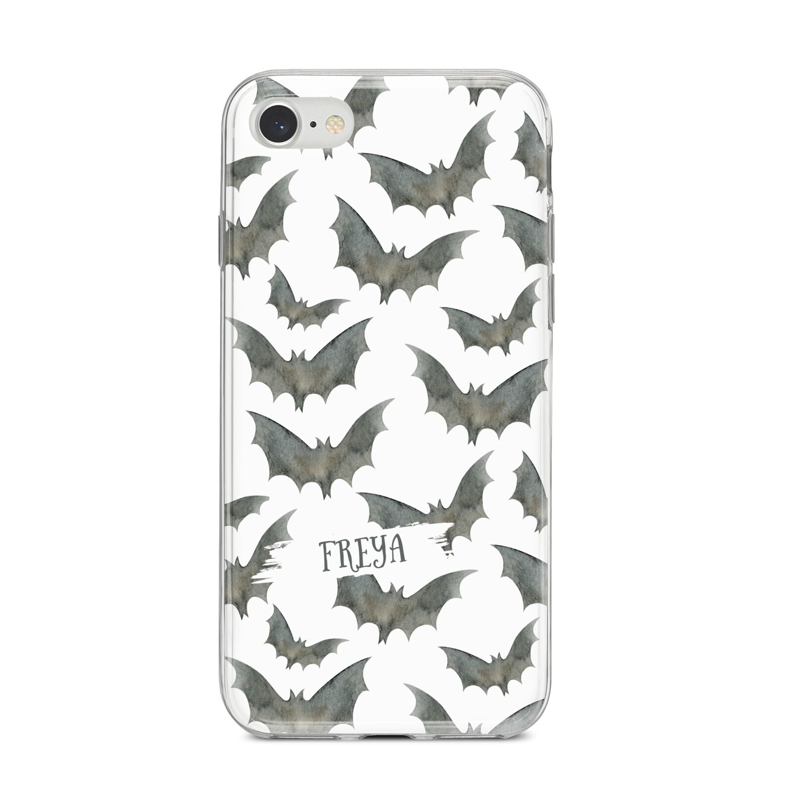 Halloween Bat Cloud iPhone 8 Bumper Case on Silver iPhone