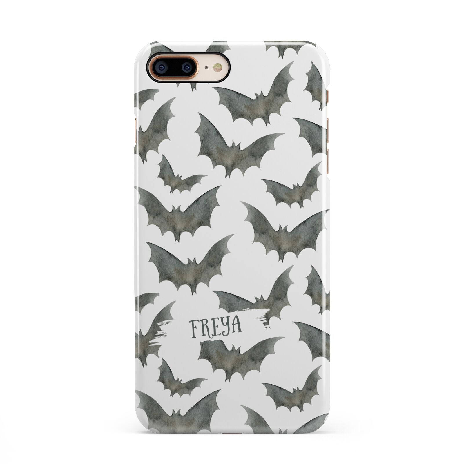 Halloween Bat Cloud iPhone 8 Plus 3D Snap Case on Gold Phone
