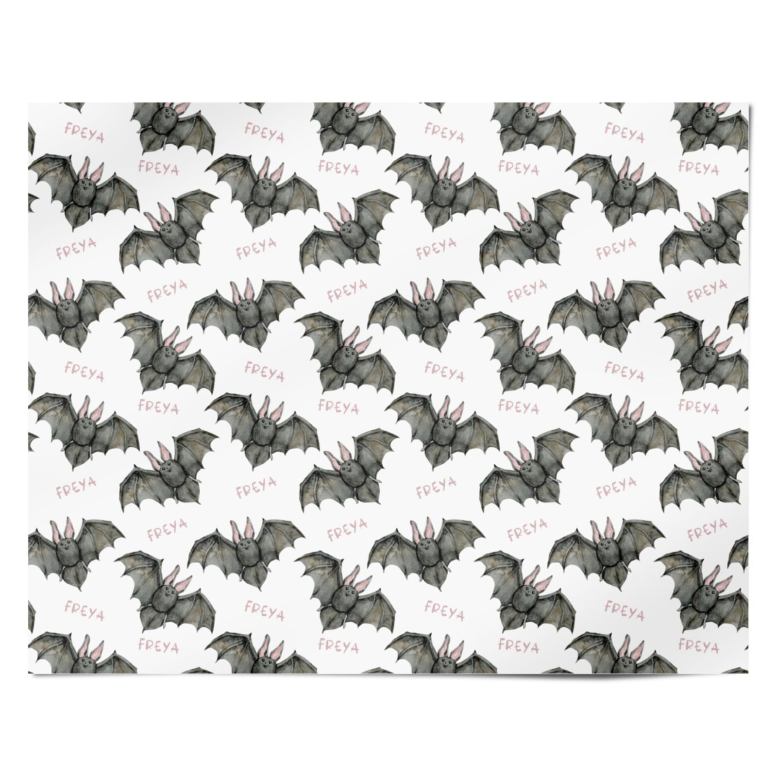 Halloween Bat Personalised Wrapping Paper Alternative