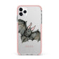 Halloween Bat iPhone 11 Pro Max Impact Pink Edge Case