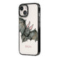 Halloween Bat iPhone 14 Black Impact Case Side Angle on Silver phone