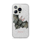 Halloween Bat iPhone 14 Pro Glitter Tough Case Silver