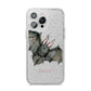 Halloween Bat iPhone 14 Pro Max Glitter Tough Case Silver
