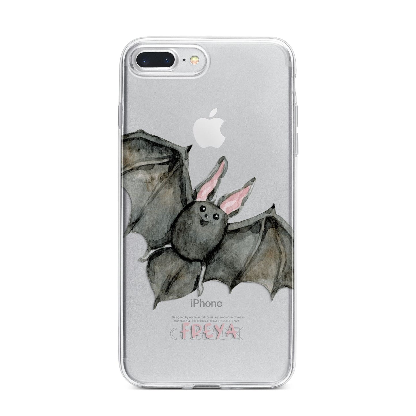 Halloween Bat iPhone 7 Plus Bumper Case on Silver iPhone