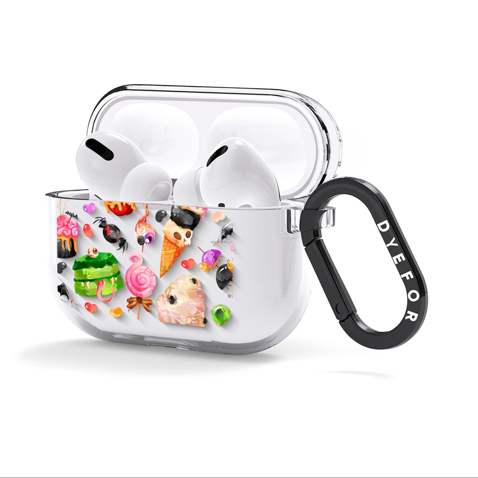 Halloween Cakes and Candy AirPods Clear Case 3rd Gen Side Image