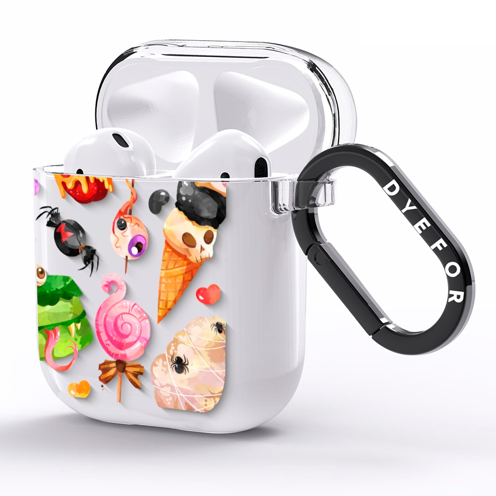 Halloween Cakes and Candy AirPods Clear Case Side Image