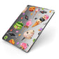 Halloween Cakes and Candy Apple iPad Case on Grey iPad Side View