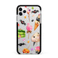 Halloween Cakes and Candy Apple iPhone 11 Pro Max in Silver with Black Impact Case