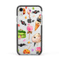 Halloween Cakes and Candy Apple iPhone XR Impact Case Black Edge on Silver Phone
