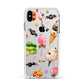 Halloween Cakes and Candy Apple iPhone Xs Max Impact Case White Edge on Silver Phone
