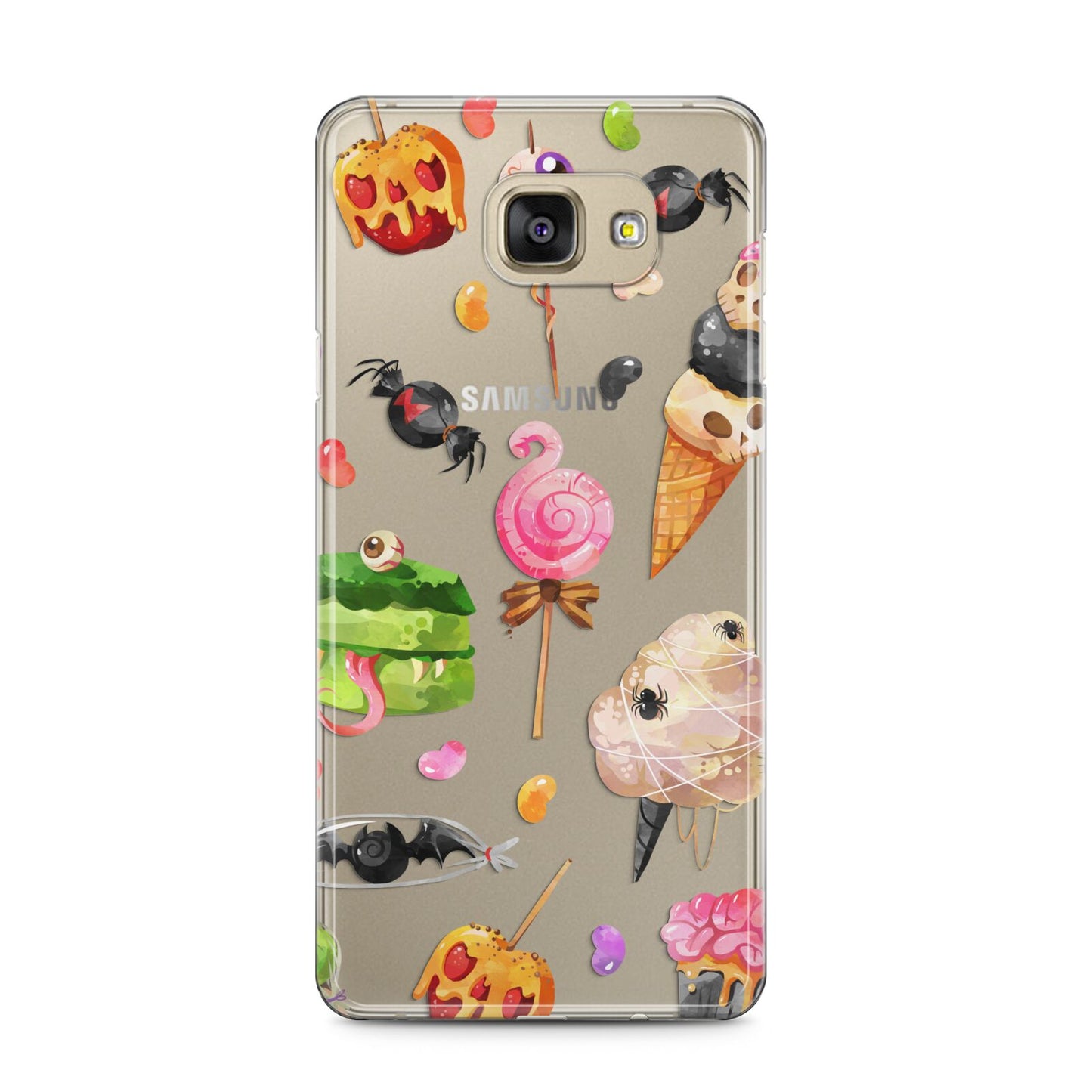 Halloween Cakes and Candy Samsung Galaxy A5 2016 Case on gold phone