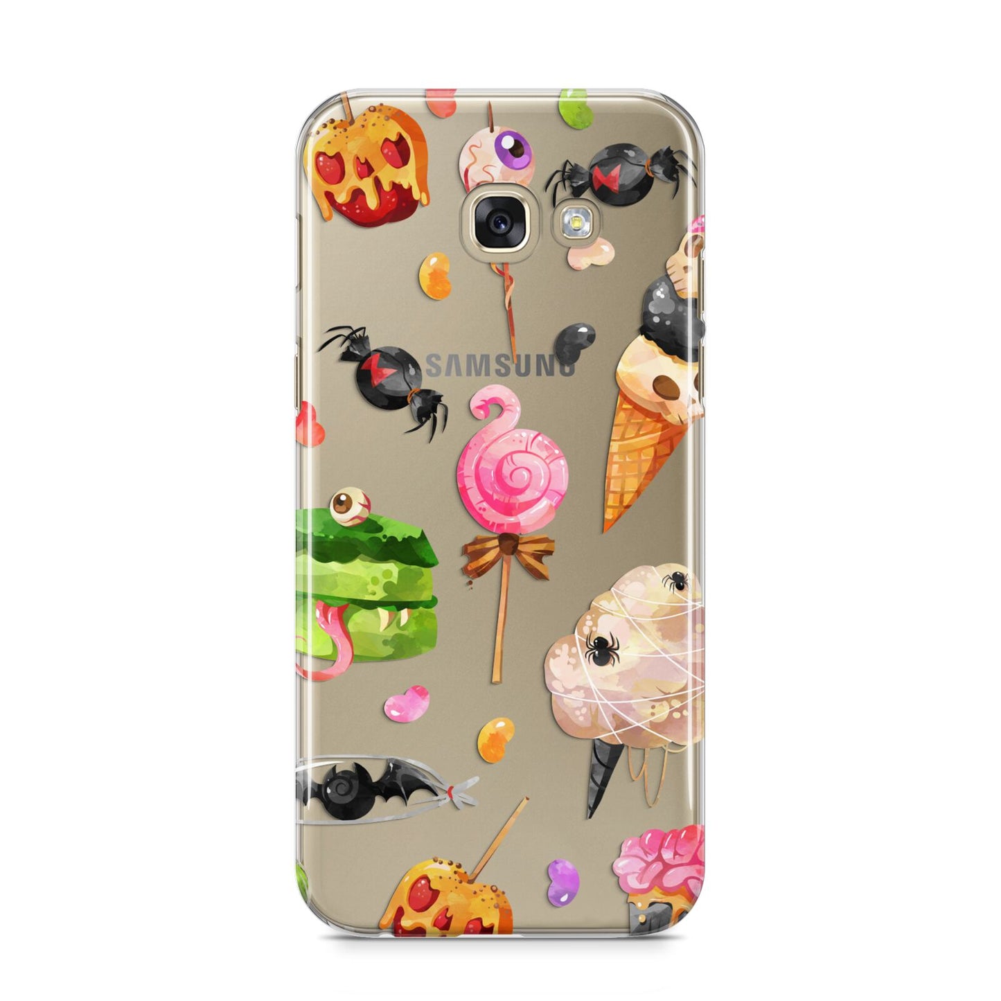 Halloween Cakes and Candy Samsung Galaxy A5 2017 Case on gold phone