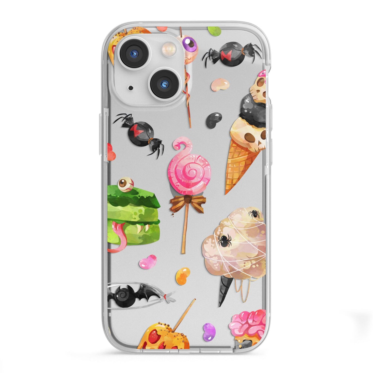 Halloween Cakes and Candy iPhone 13 Mini TPU Impact Case with White Edges