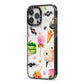 Halloween Cakes and Candy iPhone 13 Pro Max Black Impact Case Side Angle on Silver phone