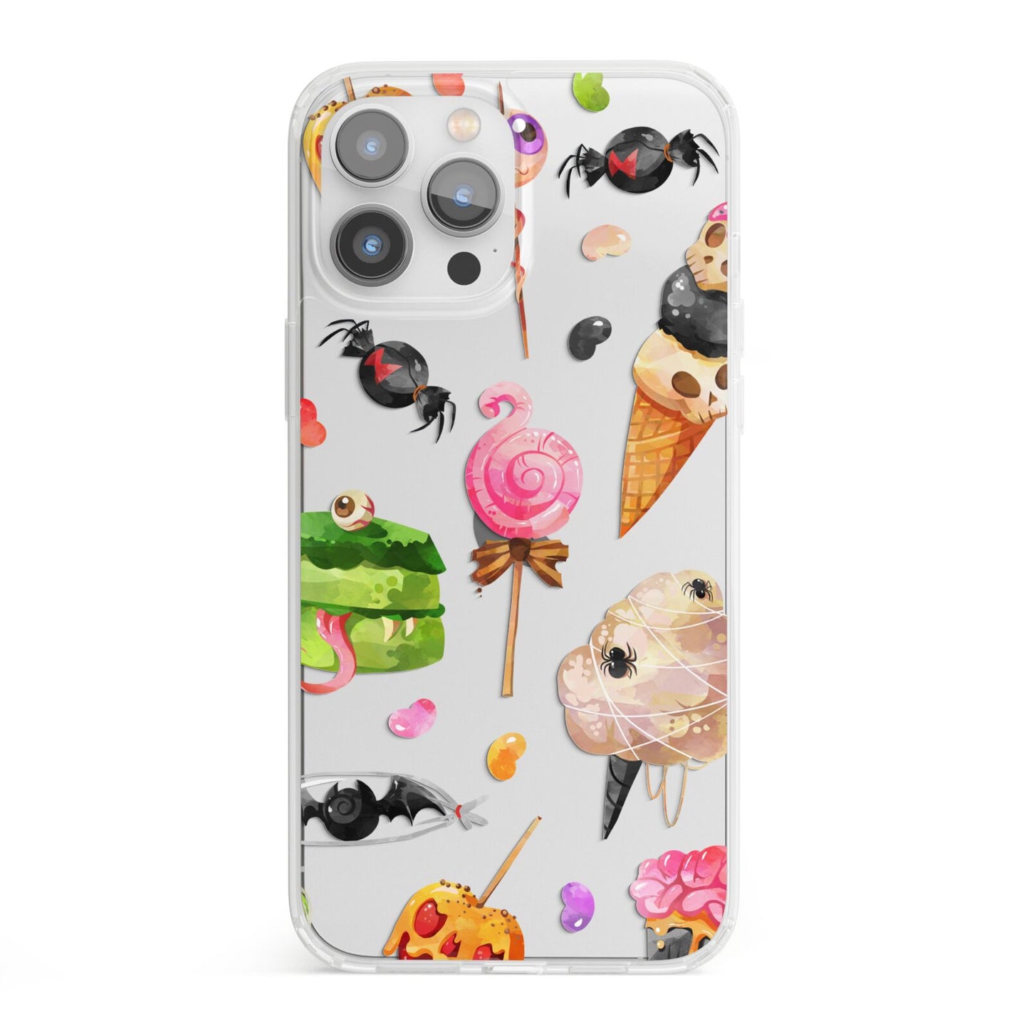 Halloween Cakes and Candy iPhone 13 Pro Max Clear Bumper Case